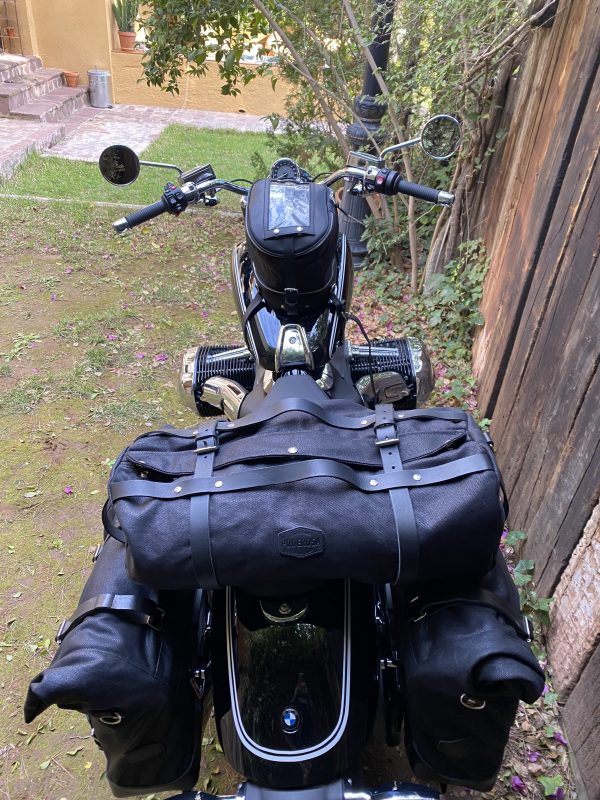 2 Sacoches Latérales Moto En Cuir - Sacs De Selle Type Saddlebag - Sans Marque