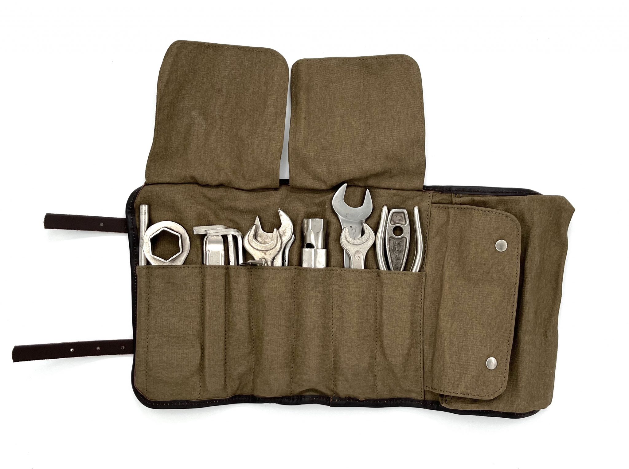 Atacama waxed canvas and real leather tool bag La Poderosa Goods