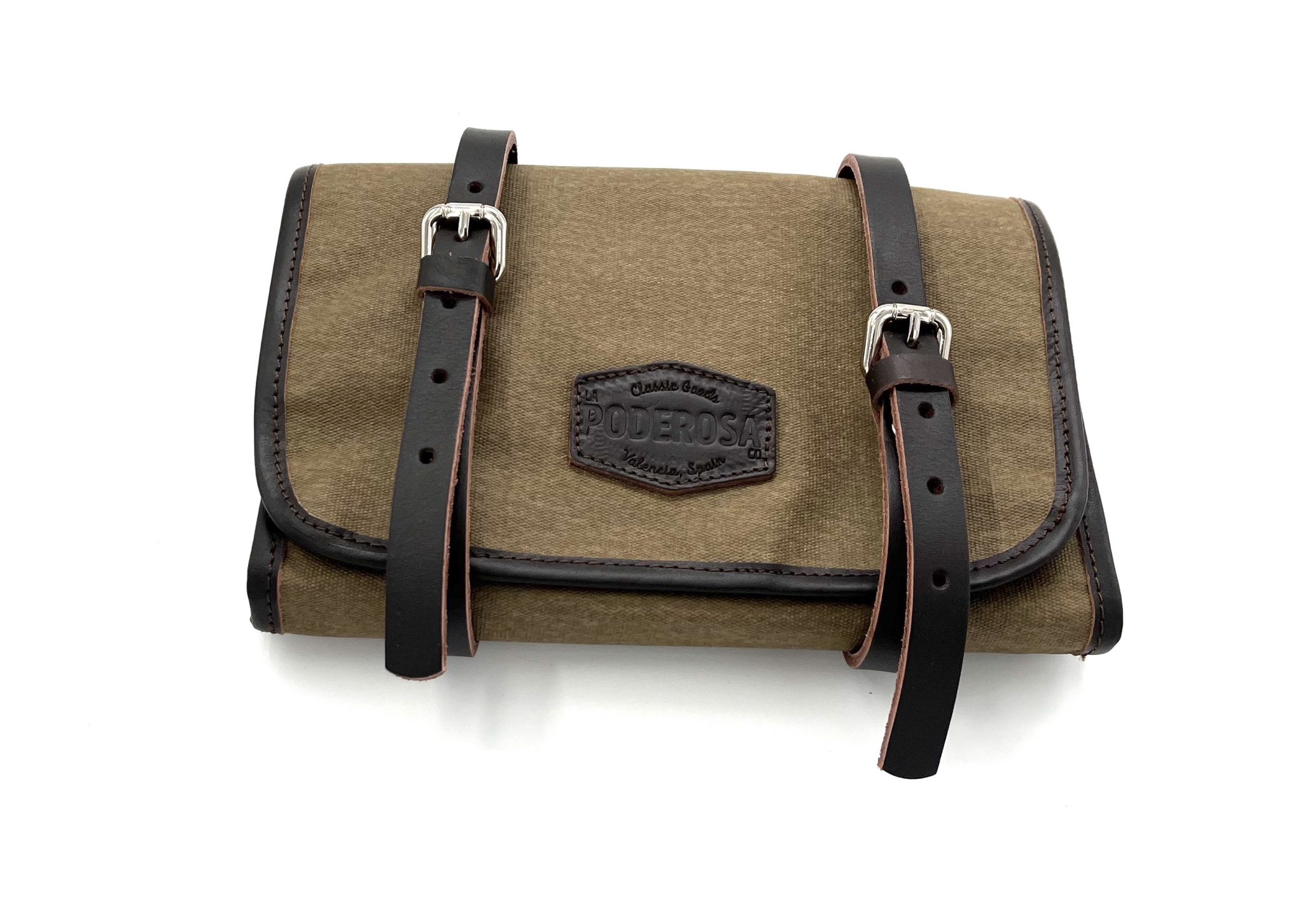Atacama waxed canvas and real leather tool bag La Poderosa Goods