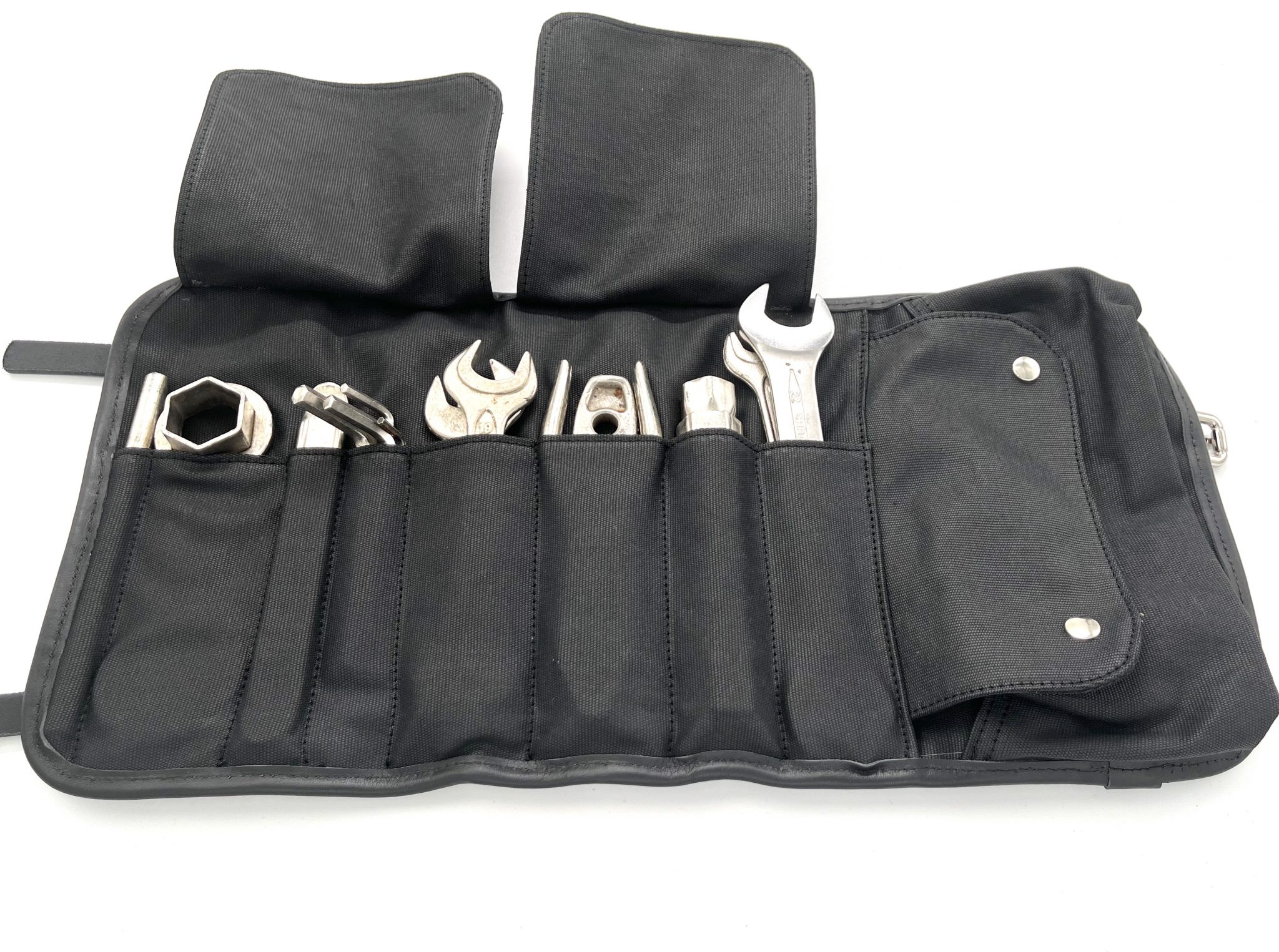 Atacama waxed canvas and real leather tool bag La Poderosa Goods Saddlebags, Luggage and