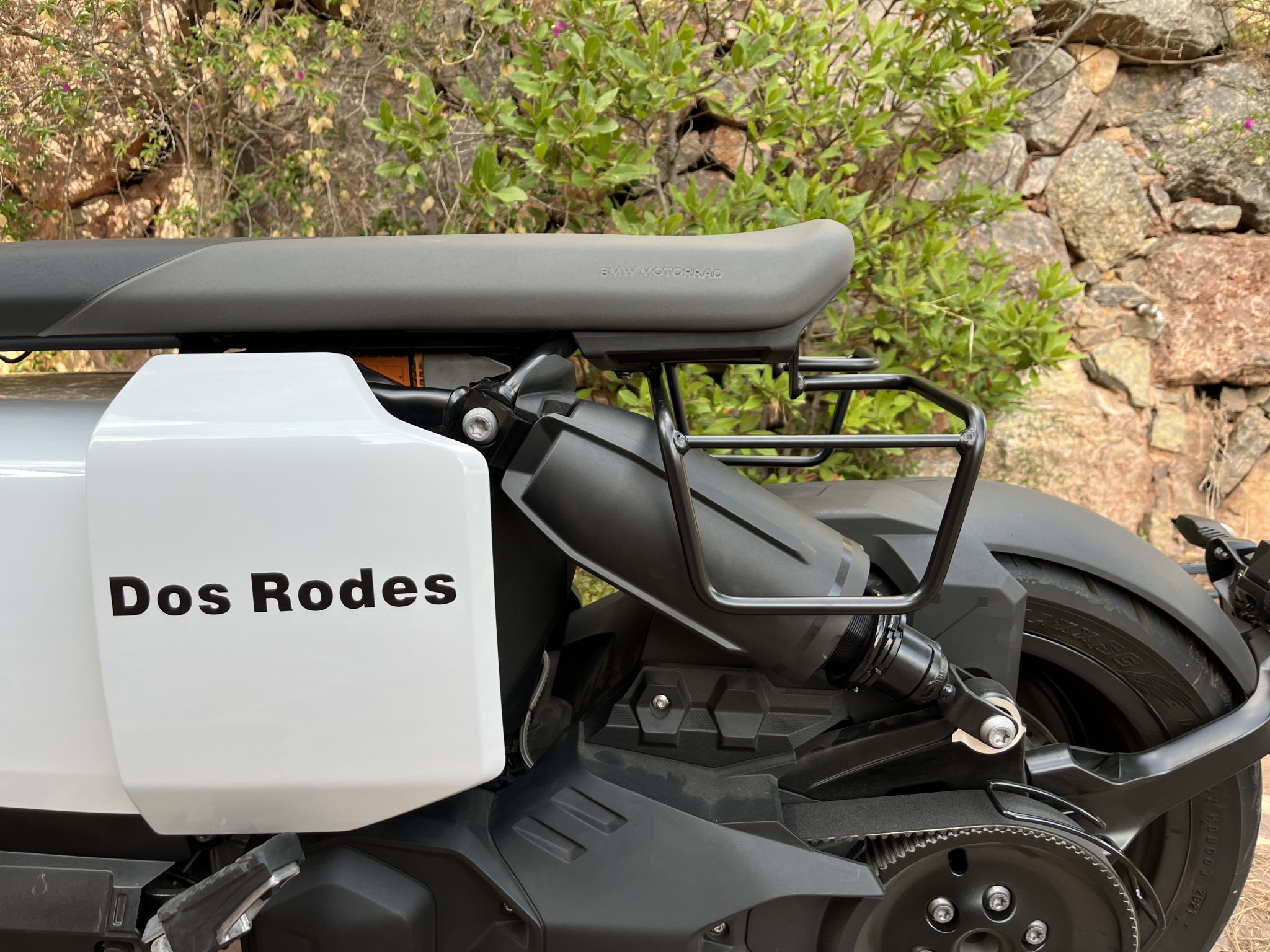 Full set Rear luggage carrier and racks for saddlebags Bmw CE 04 satin ...