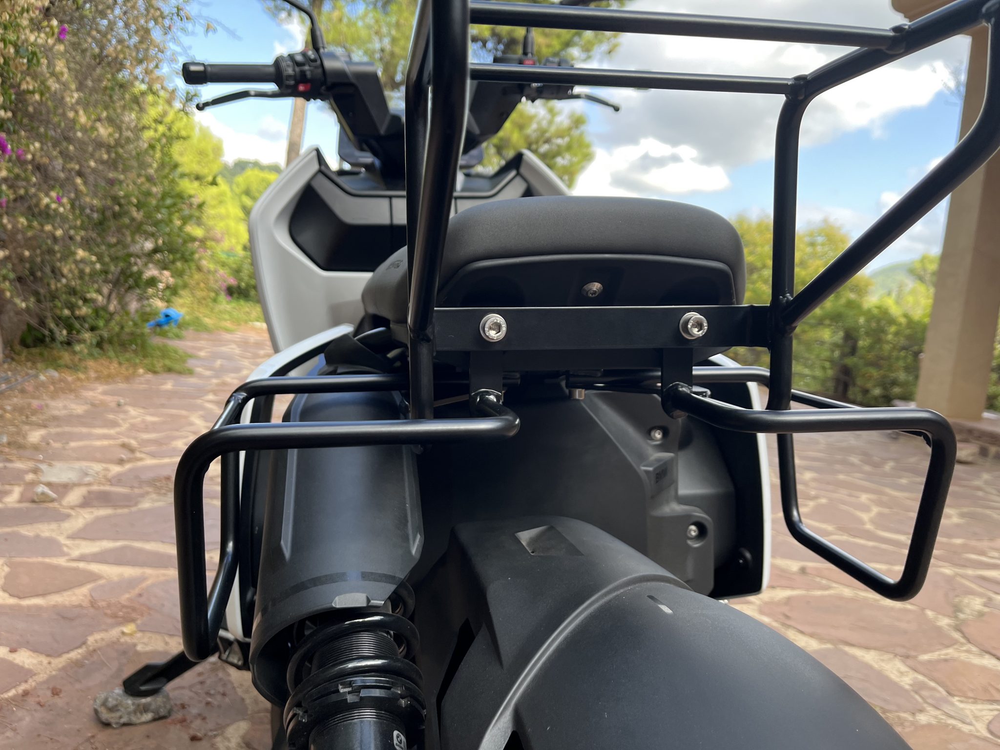 Full set Rear luggage carrier and racks for saddlebags Bmw CE 04 satin ...