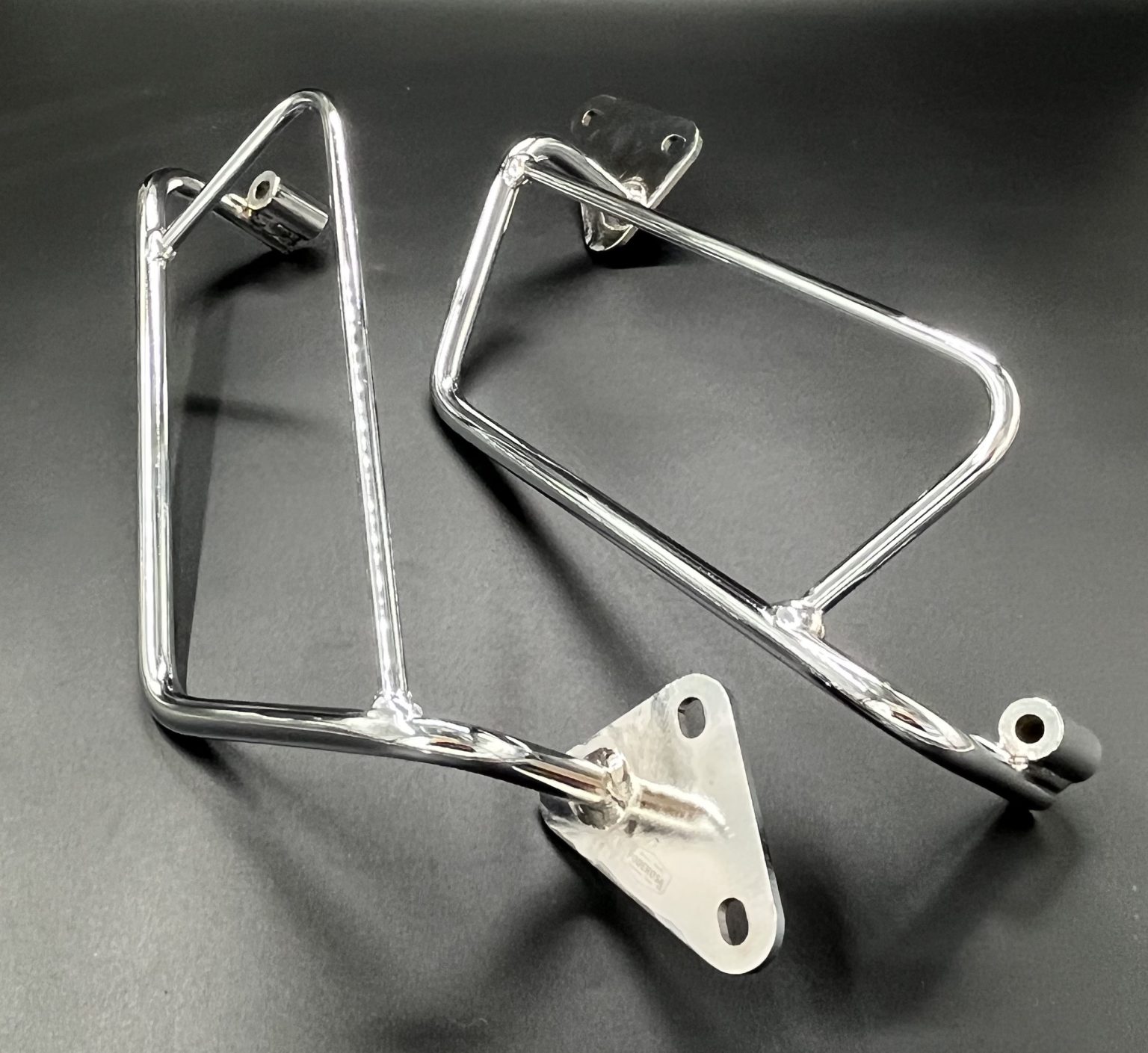 Full set Rear luggage carrier and racks chrome for saddlebags BSA ...