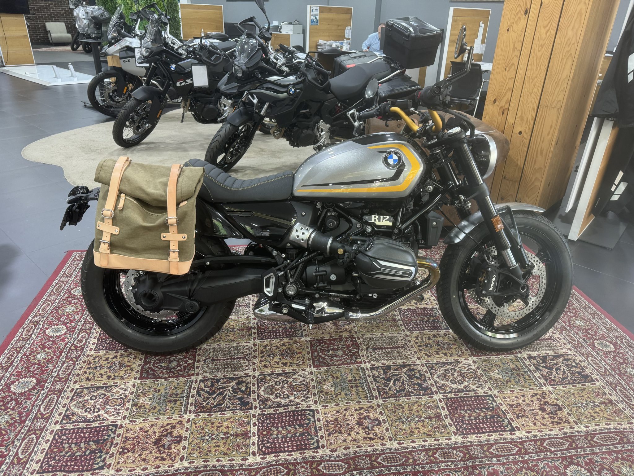 Saddlebag rack double (Both Sides) BMW R12 Cruiser - Satin Black - La ...