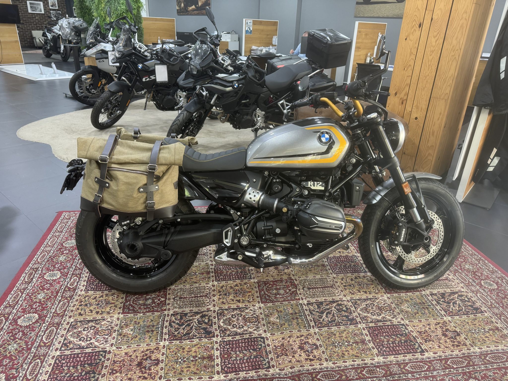 Bmw R12 Tail Rack Saddlebag rack double (Both Sides) BMW R12 Cruiser - Satin Black - La ...