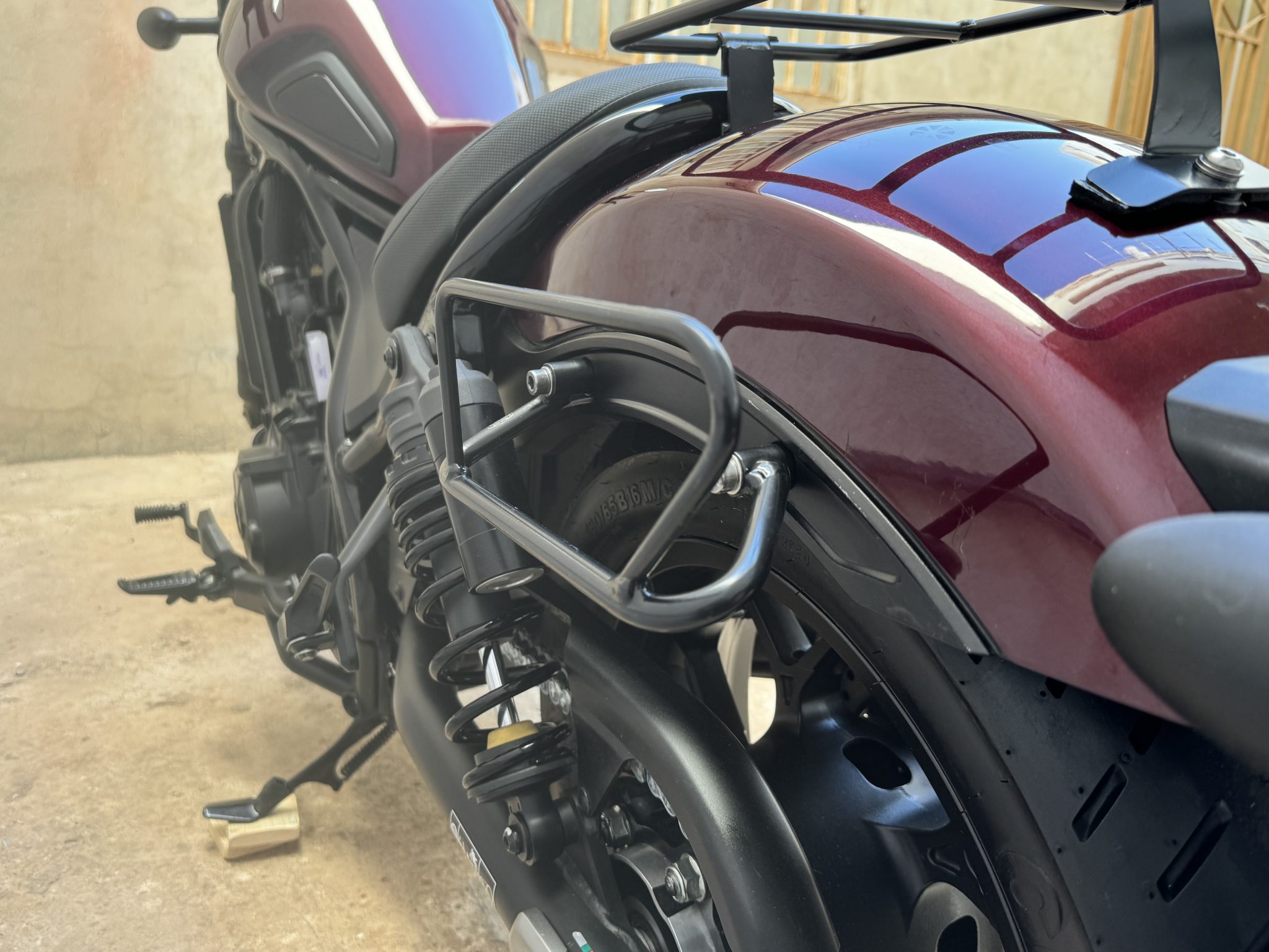 Saddlebag Support Honda Rebel 1100 Satin Black La Poderosa Goods 